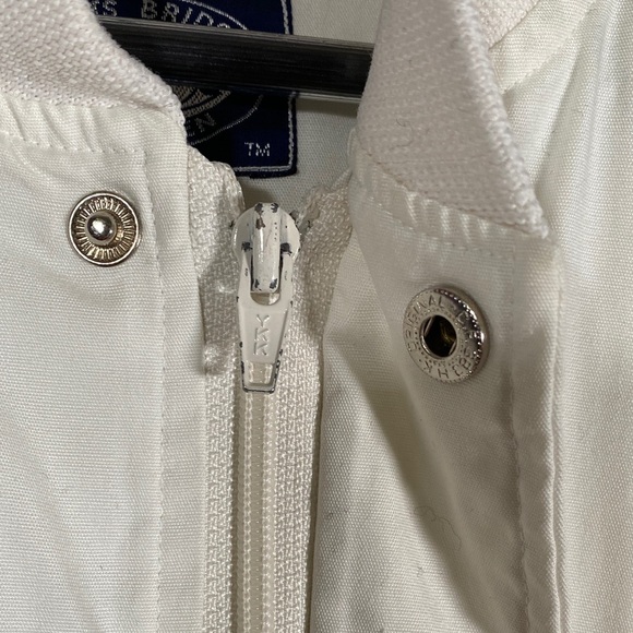 Knights Bridge For Men Vintage White Bomber Jacket Size 42-44 Harrington Style - Picture 8 of 11